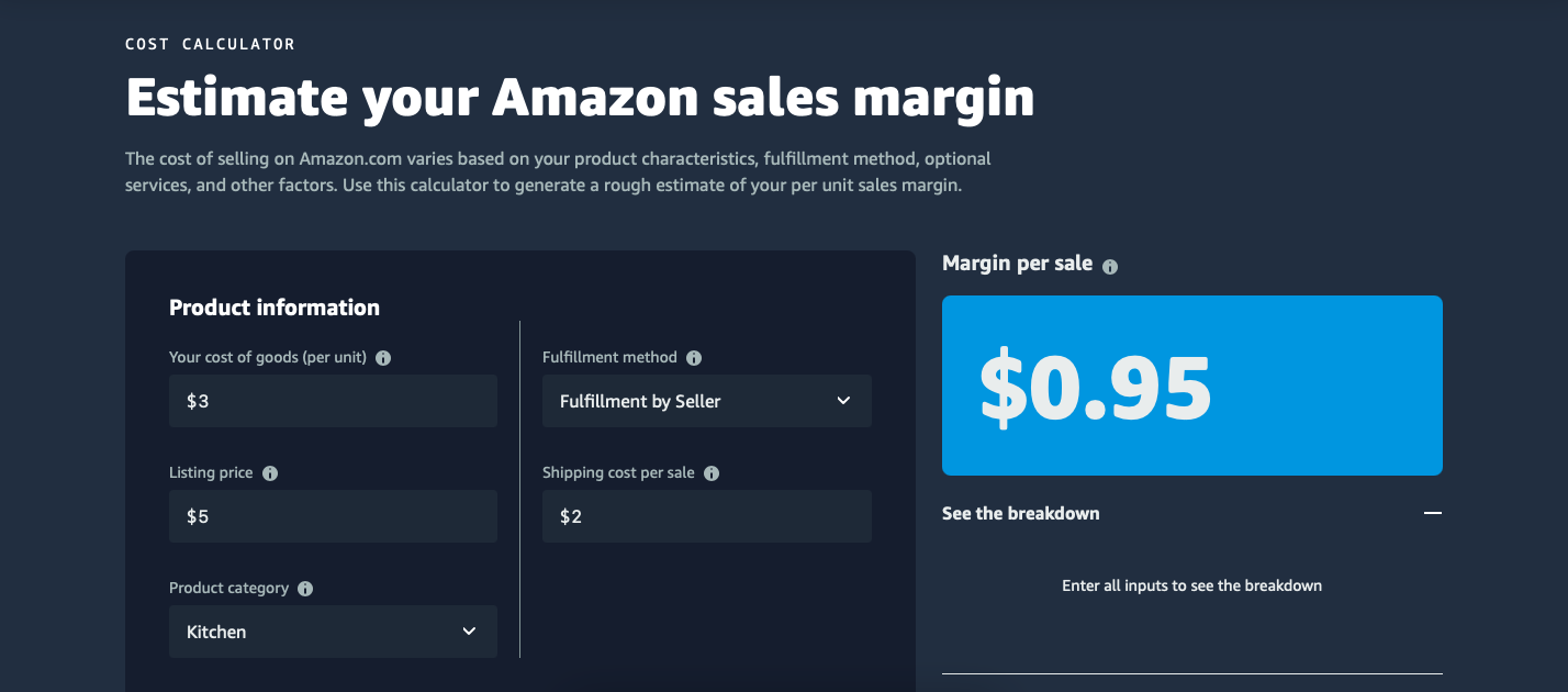 Как оценить маржу продаж на Amazon с помощью калькулятора?