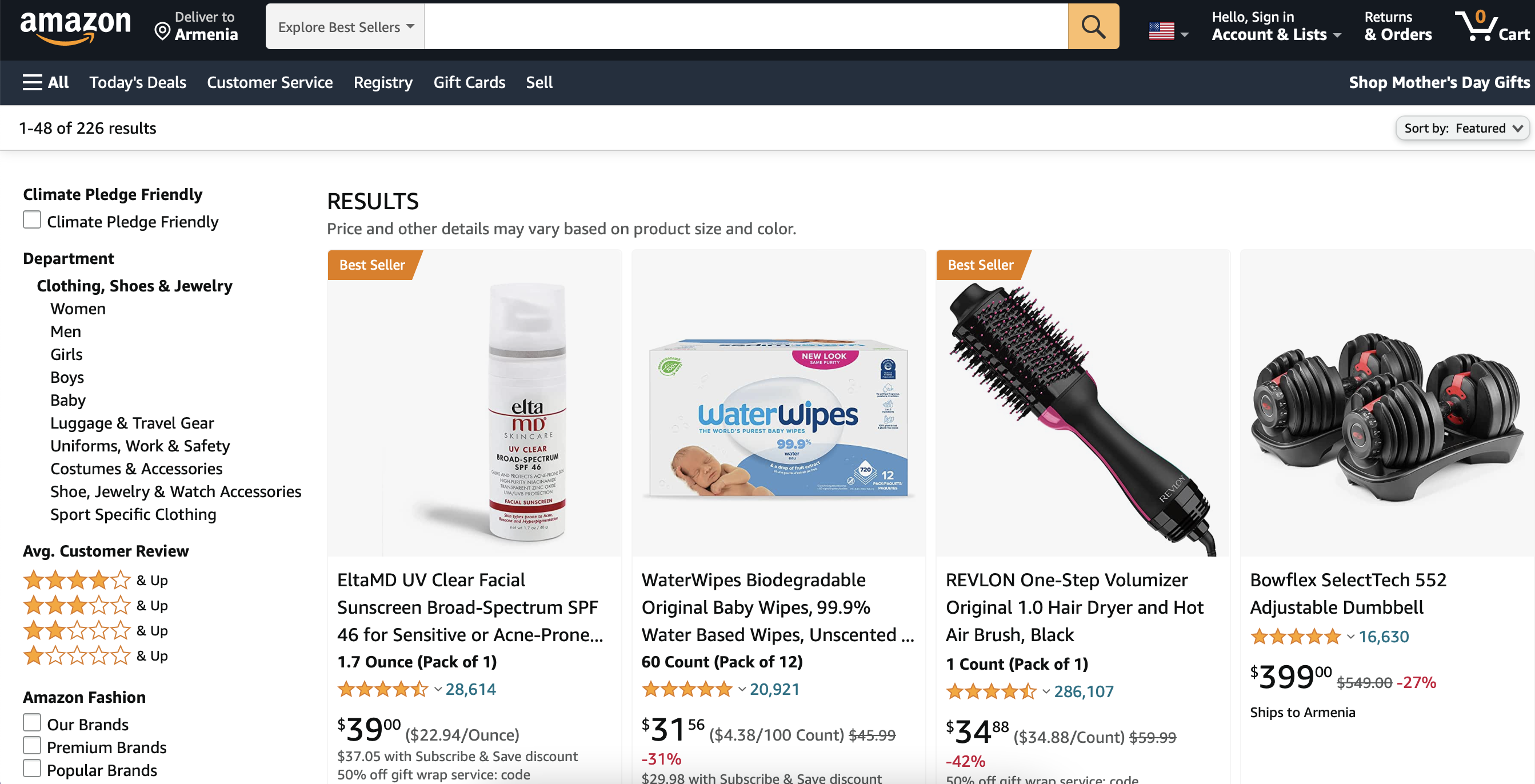 Top products for sale on Amazon (p 2)