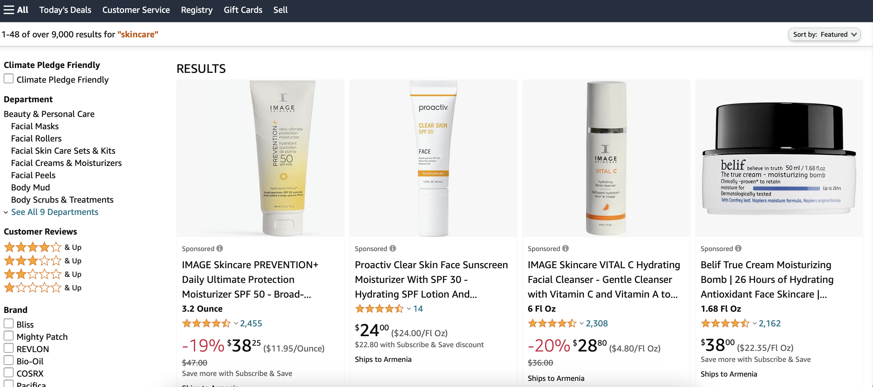 Amazon startup ideas: Skincare products